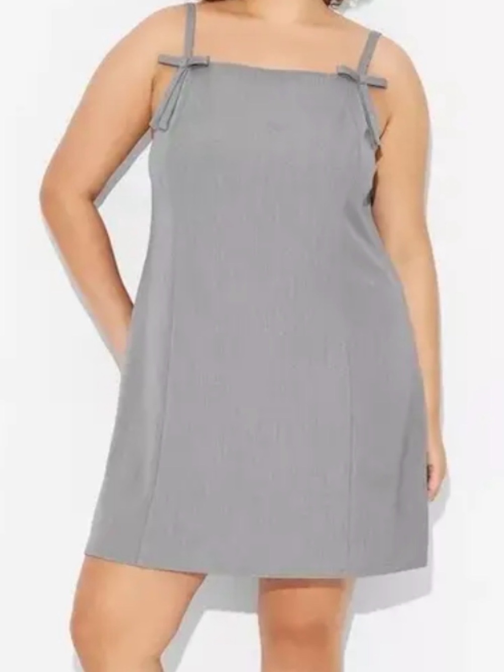 Wild Fable Classic Grey Mini Dress with Tie-Strap Size Medium